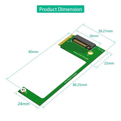 90-degree M.2 NVMe Adapter for MSI Claw7 Claw8 with PCIe 4.0 Support and 2230 to 2280 SSD Conversion
