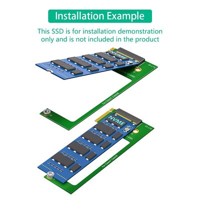 90-degree M.2 NVMe Adapter for MSI Claw7 Claw8 with PCIe 4.0 Support and 2230 to 2280 SSD Conversion