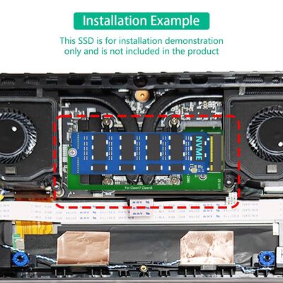 90-degree M.2 NVMe Adapter for MSI Claw7 Claw8 with PCIe 4.0 Support and 2230 to 2280 SSD Conversion