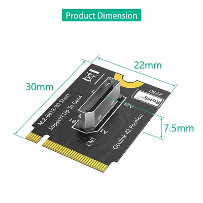 M.2 NVMe PCIe 4.0 X4 to SFF-8612 OcuLink Adapter for 2230 M-Key SSD and eGPU
