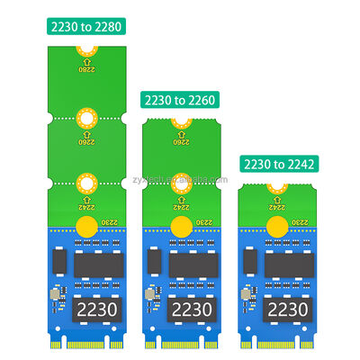 M.2 Extension Adapter with Adjustable Lengths 2230 to 2280, High-Quality Material, and Easy Installation for NVME M.2 SSDs