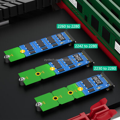 M.2 Extension Adapter with Adjustable Lengths 2230 to 2280, High-Quality Material, and Easy Installation for NVME M.2 SSDs