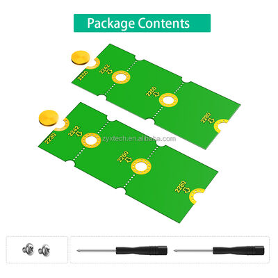 M.2 Extension Adapter with Adjustable Lengths 2230 to 2280, High-Quality Material, and Easy Installation for NVME M.2 SSDs
