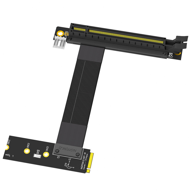 M.2 NGFF المفتاح M إلى بطاقة الرسومات الكابل PCI-E Express Extender 16x PCIE Riser Adapter Card Nvme