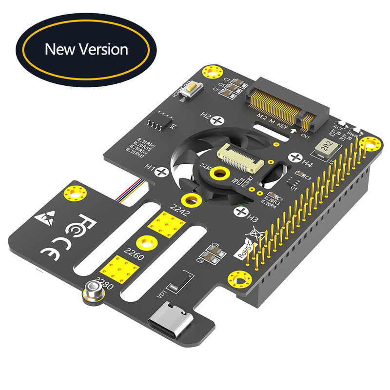 جين 2 Raspberry Pi M 2 محول NVMe إلى PCIe PCI E محول Raspberry Ssd 3 في 1 Combo
