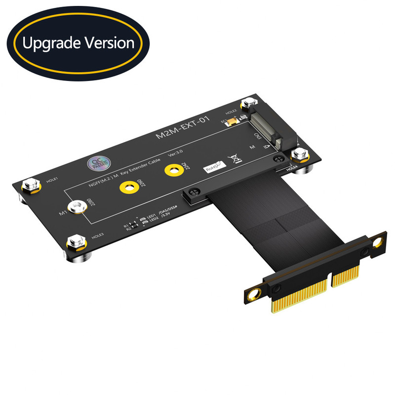 نسخه جدیدM.2 NGFF nvme M-key SSD به PCI-E کابل تمدید 4X با پد مغناطیسی