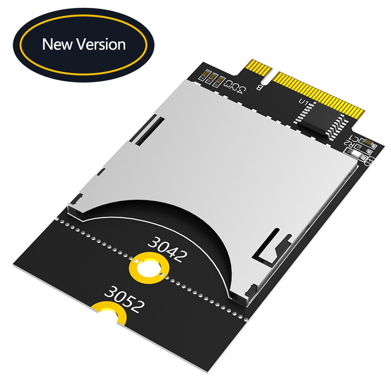 NGFF M.2 واجهة Key-B إلى بطاقة SD Card Holder Converter Adapter Card (دعم USB-Bus ، وليس SATA-Bus)
