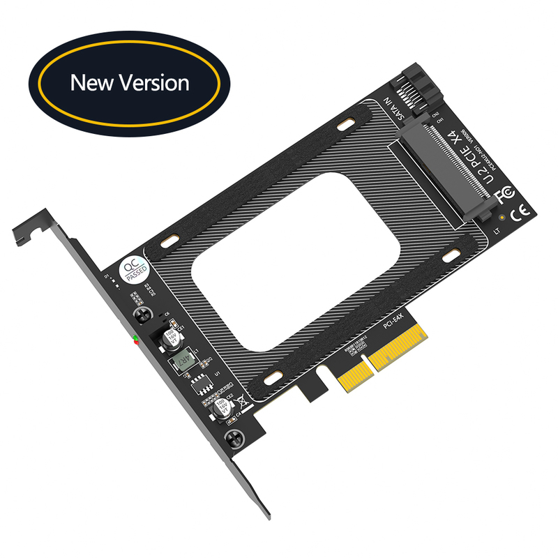 بطاقة محول PCI-E 4X إلى U.2 SFF-8639 بحجم 140x120 ملم لمحرك أقراص U.2 SSD