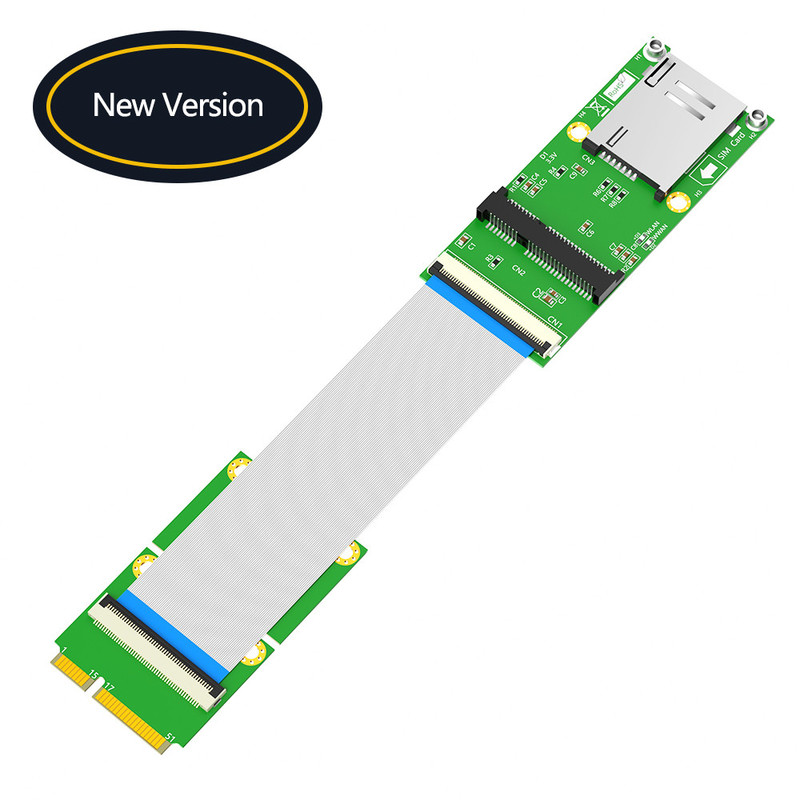 52Pin MPCIe Mini PCI E Cable Wireless Adapter Card 1 SIM Slot FPC Cable For Test Wifi Module