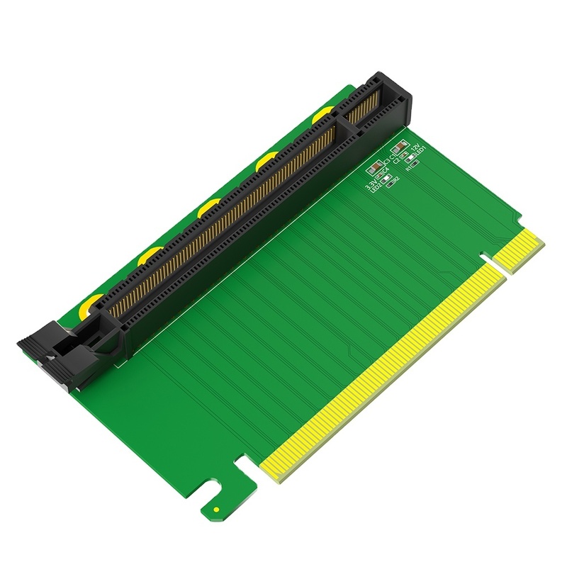 16X 3.0 Mini PCI E Adapter 90 Degree Reverse Riser Card 2U Server Mini Pci Express Adapter