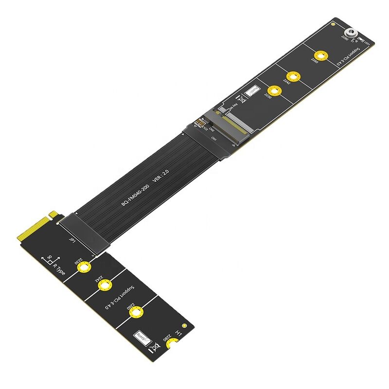 Upgrade Version 90 Degree Right Angle M.2 NVME SSD Extension Cable with High Speed Data Transmission and NVMe 1.4 Support